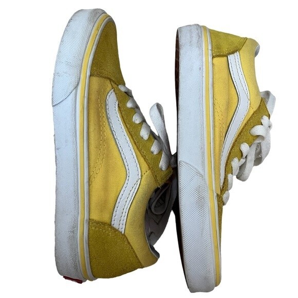 Kids Mustard Yellow White Vans size 2 - Picture 9 of 9